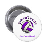Purple Volleyball Pin