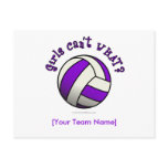 Purple Volleyball Postcards