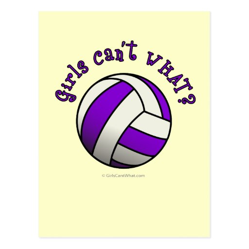Purple Volleyball Postcard
