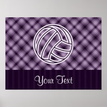 Purple Volleyball Poster