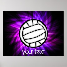 Purple Volleyball Posters