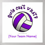 Purple Volleyball Posters