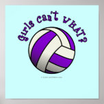 Purple Volleyball Print