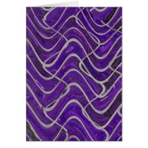 purple wall greeting card