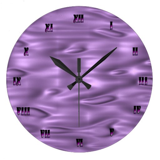 Purple Wall Clock Zazzle