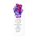 Purpurrotes Wallflower-Bookmark visitenkarten