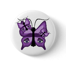 Purple Watcher Butterflies buttons