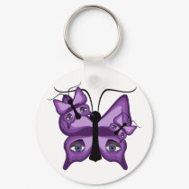 Purple Watcher Butterflies keychains by mydeas Purple Watcher Butterflies keychains