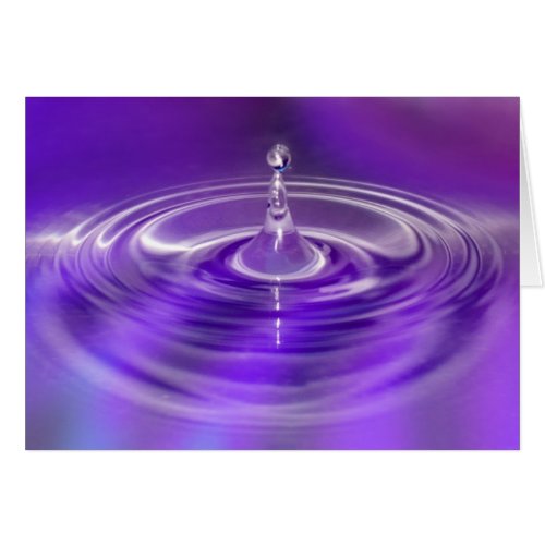 Purple Water Drop Card