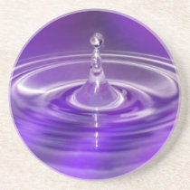 Purple Water Drop Drink Coasters