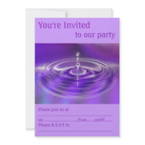 Purple Water Drop Personalized Announcements