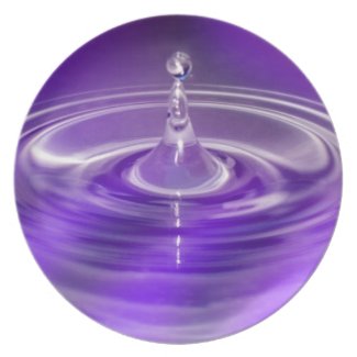 Purple Water Drop Dinner Plate
