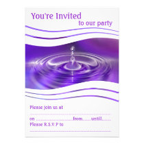Purple Water Droplet Cards