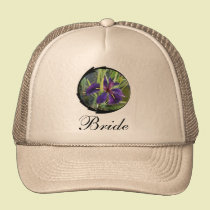 Purple Water Iris Bride hats
