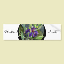 Purple Water Iris Bumper Sticker bumper stickers