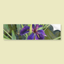 Purple Water Iris bumper stickers