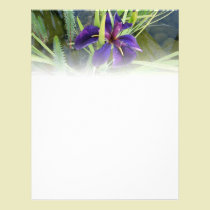 Purple Water Iris letterhead