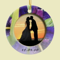 Purple Water Iris Photo ornaments