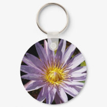 Purple Water Lily Keychain