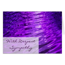 Purple Water Sympathy Card