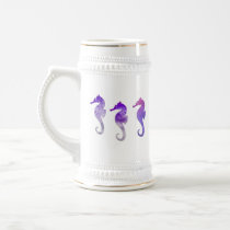 Purple Watercolor Seahorses Mug