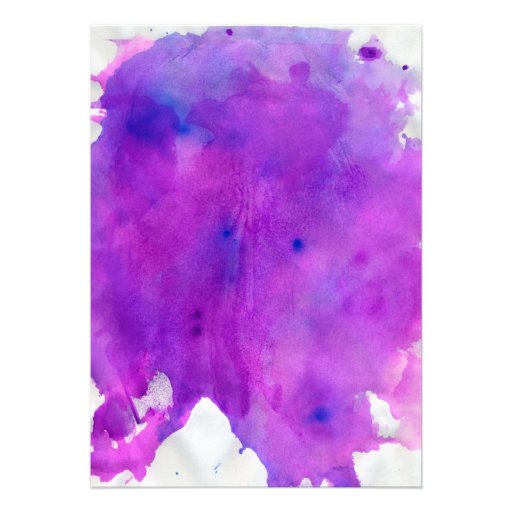 Purple Watercolor Wedding Invitation
