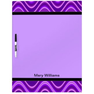 Purple Wave Abstract Dry Erase Whiteboard