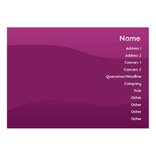 Purple Wave - Chubby Business Card Template (front side)
