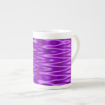 purple wave pattern bone china mugs