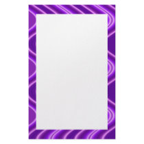 purple wave stationery paper
