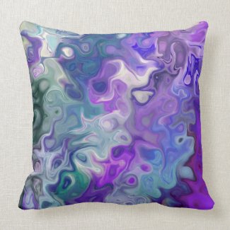 Purple Waves 33 Throw Pillow