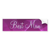 Purple Waves Best Man bumper stickers