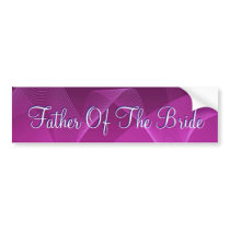 Purple Waves Father Of The Bride bumper stickers