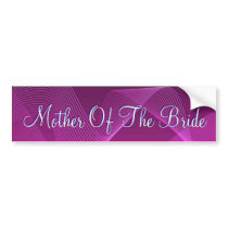 Purple Waves Mother Of The Bride bumper stickers by WeddingsBest Purple Waves Mother Of The Bride bumper stickers