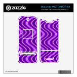 purple waves pattern motorola MOTOKRZR k1 skin