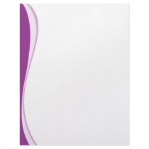 Purple Waves Side Letterhead Template