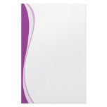 Purple Waves Side Stationery Paper