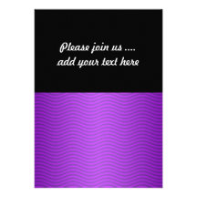 Purple Wavy Stripes Custom Announcement