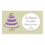 purple Wedding Cake makers business Cards business cards