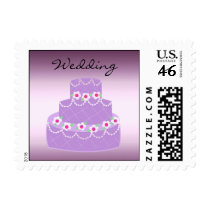 Purple Wedding Cake Stamps