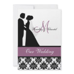 Purple Wedding Couple Wedding Invitation