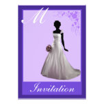 Purple wedding Invitation  card