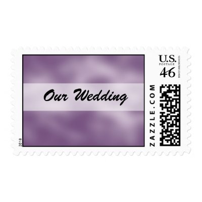 Purple Wedding Invitations Postage Stamps