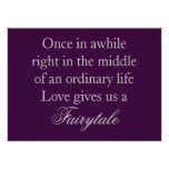Purple Wedding Invitations with Love Quote invitations