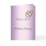 Purple  Wedding Program cards