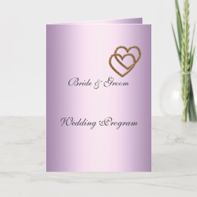 Purple Wedding Program Greeting Card by invitesnow