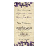 purple Wedding program Rack Card Design