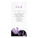purple Wedding program Rack Card Template