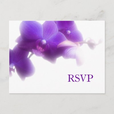 Purple Wedding RSVP Postcard