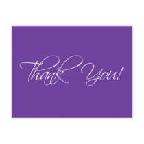 Purple Wedding Thank You Postcards